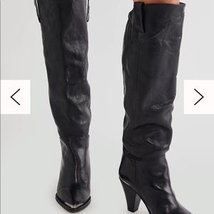 Free People black tall boots Sz 37